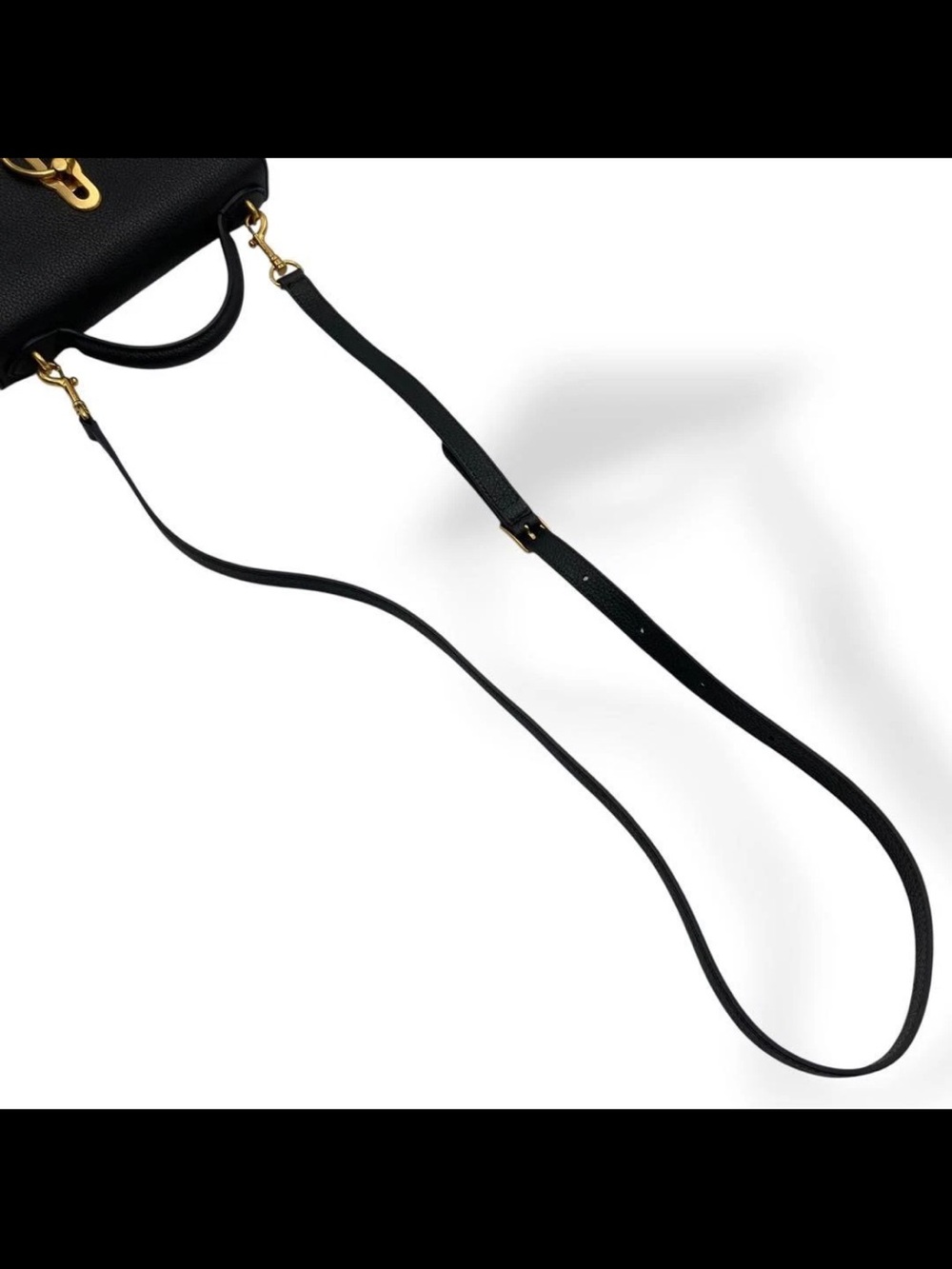 Mulberry Black Pebbled Leather Satchel with Gold Hardware - Picture 8 of 11